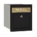 Salsbury Industries 4145P-BLK Cast Aluminum Column Mailbox with Locking Plain Door, Black