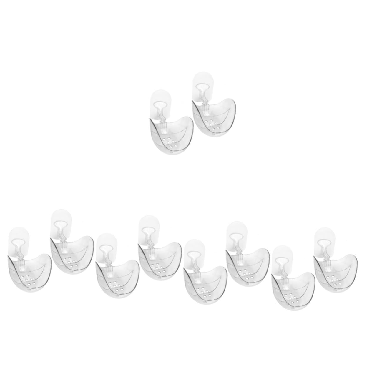 FOMIYES 10 Piezas Soporte Para Huevos Maquillaje Montado En La Pared Estante Almacenamiento Esponja Maquillaje Soporte Esponja Calabaza Algodón Caja Vertical La Mascota