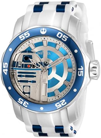 kktt2mg 　R2-D2 Invicta Relógio masculino Star Wars R2-D2 com mostrador azul de