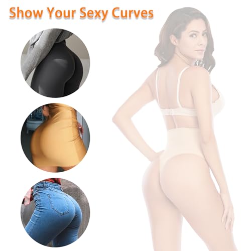 Image of Womens Thong Shapewear Mid to High Waisted Shaper Thong WN0017