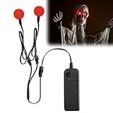 2 Stück LED Leuchtaugen 30 mm Rot, Augen für Skelett und Halloween Deko