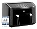 Produktbild aeco DUO Doppelkammer AirFryer 9 Liter (3l & 6l, Sync-Funktion, Heißluftfritteuse mit digitalem Touch-Display & Dehydrierungsfunktion, 2850 Watt, 80°-200° einstellbar, 6 Programme, inkl. Rezeptheft)