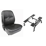 Procar Low Back Driver Side Black Vinyl Bucket Seat with Seat Mount, Adjustable Incline and Recline for Extra Comfort, Includes Hardware for Easy Installation