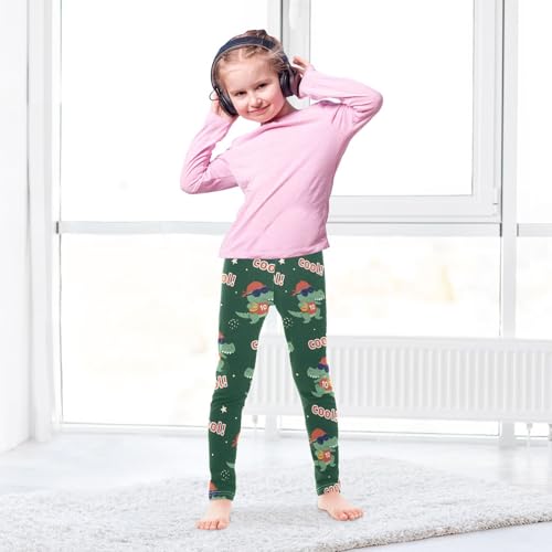 ALAZA Girls' Leggings Children's Yoga Pants Skinny Printed Dance Cool Crocodile Cute Comfortable 4T3