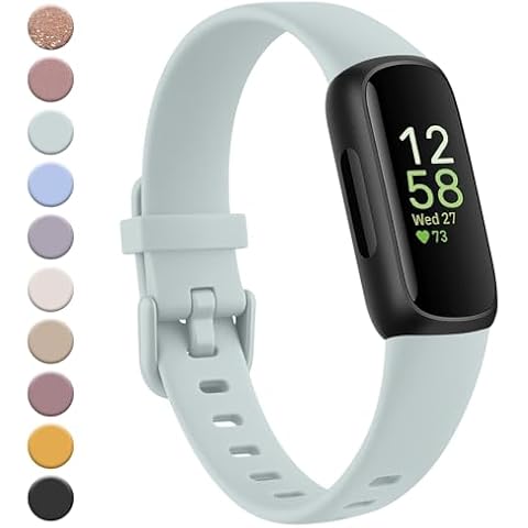 Meliya for Fitbit Inspire 3 Bands Women Men, Soft Silicone Adjustable Wristband Replacement Sport Straps Compatible with Fitbit Inspire 3 Fitness Tracker (Succulent) Cover