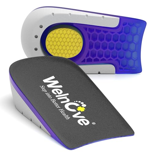 Welnove - Coques talonnières pour soulager la douleur - Welnove Semelles de talon pour Tendinite du talon, fasciite plantaire, éperon du talon, femmes 37,5-41 hommes 37-39, 0,6 Pouces Hauteur, 1 paire