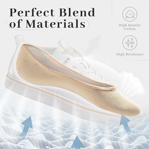 Image of RYI 6 Pairs Cotton Ultra No Show Socks Womens - Non Slip, Loafer Socks For Flats