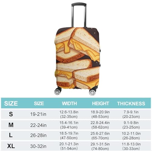Luggage Cover Elastic Suitcase Cover Anti-Scratch Suitcase Covers Travel Cheese Sandwiches Luggage Covers Luggages Protector for Travel Adult Luggages Decorative 18-32 Inch2