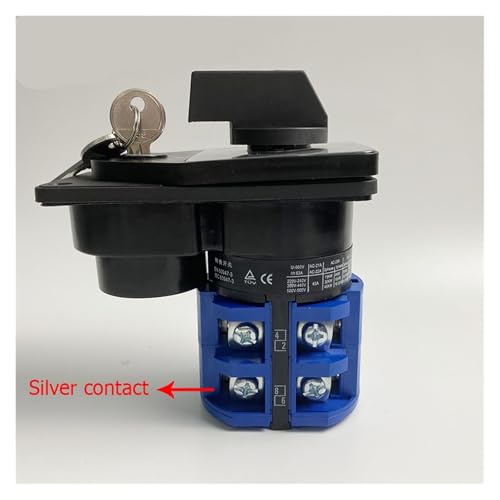 Interruptor leva giratorio LW26-63/2 con conmutación bifásica de 63A y 660V 4