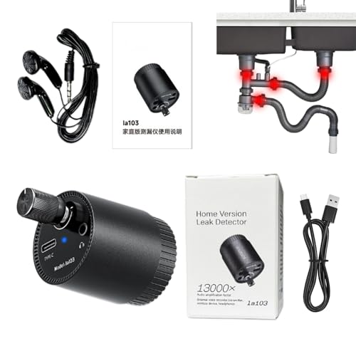 Woalopted Detector de Agua | Monitor de | Dispositivo de Detección de Fugas de Agua | para Lavandería Apartamento Sitio de Construcción Hogar Dormitorio