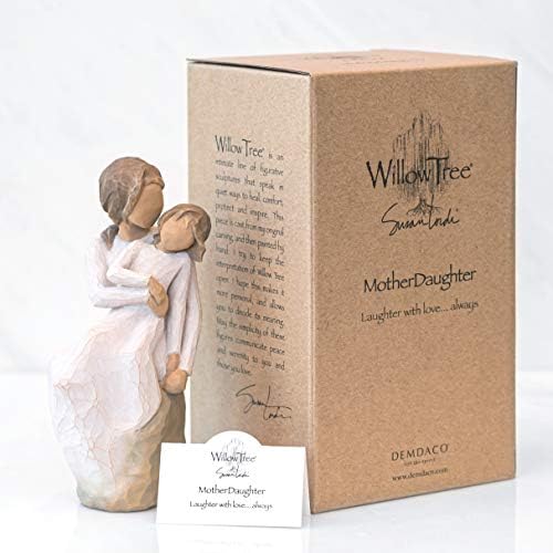 Willow Tree Mother Daughter Figurine, Beige, Natural, 4.75 x 4.5