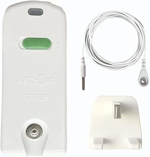 RIQINXIN Grounding Continuity Tester with 15ft Grounding Cord for Grounding Products, Mats, Sheets, Pads, Wrist Bands, Blankets, Pillow Case Use to Test Effectiveness of Earthing Connected Products