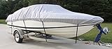 VORTEX HEAVY DUTY VHULL FISH SKI RUNABOUT COVER FOR 17 18 19' BOAT, BEST AVAILABLE COVER GRAY/GREY