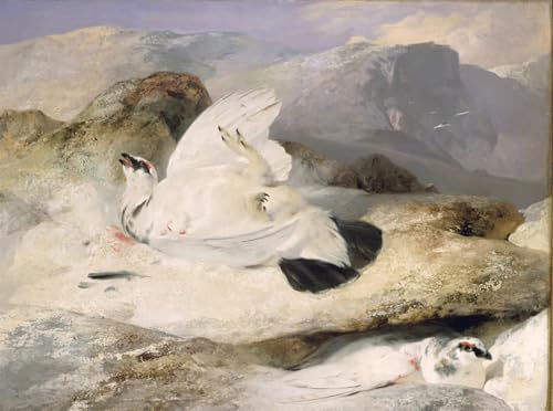 Toile déco art mural classique lagopède Landseer peinture abstraite