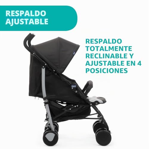 Miniatura 6 de Chicco Echo Silla De Paseo Ligera Y Plegable Desde 0 Meses Hasta 22 Kg, Carrito Bebé Compacto Y Reclinable Con Apoyabrazos, Posición Para Dormir, Cierre Paraguas Y Parasol Ajustable - Gris Scarlet
