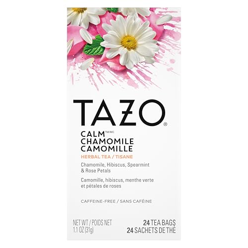 TAZO Calm Chamomile Tea Bags, Caffeine-Free Herbal Tea Bags, 20 Count (Pack of 6)