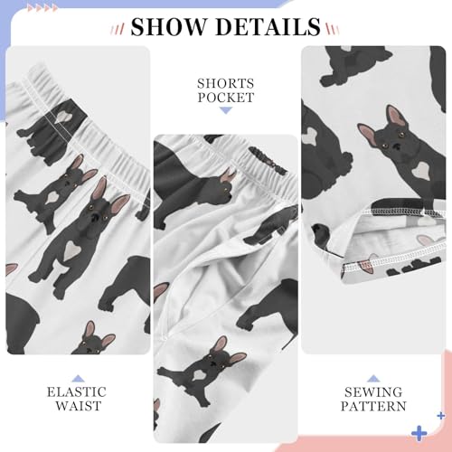 ZZXXB Cartoon Bulldog Boys Long Pants Soft Trousers Elastic Waist Kids Lounge Bottoms with Pockets S-XL4