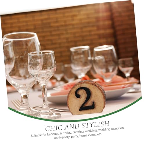 Numéro de table en bois au design simple et chic pour réception - 3