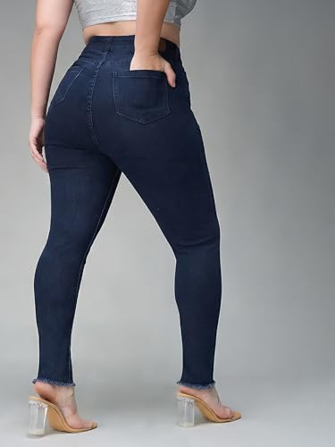 Image of Miss Chase A+ Women's Bootcut High Rise Regular Length Stretchable Denim Jeans