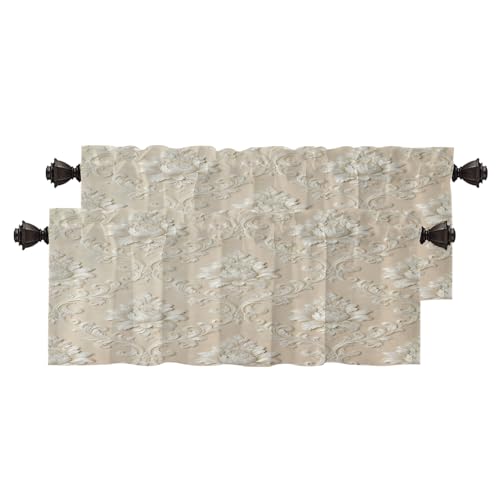 Baonews Begie Plant Floral Kitchen Valances For Windows,pastels Flowers Folia...