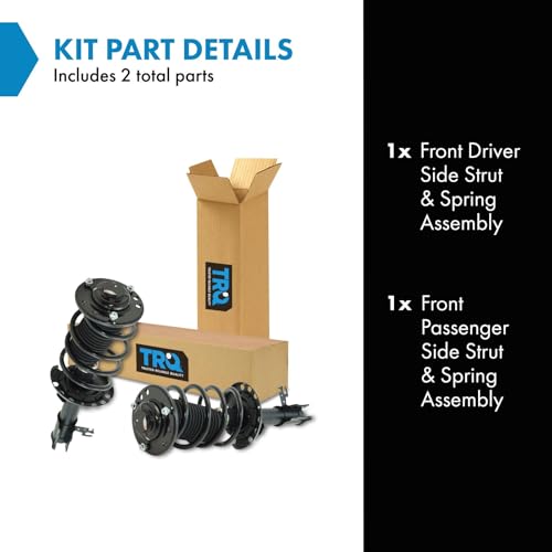 Image of TRQ Front Driver and Passenger Side Strut and Spring Assembly Set | For 03-11 Saab 9-3 Front Wheel Drive