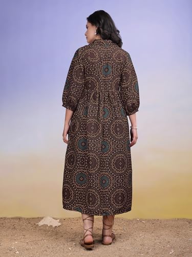 Image of PURVAJA Women's Cotton Dress(Floe-215-218)