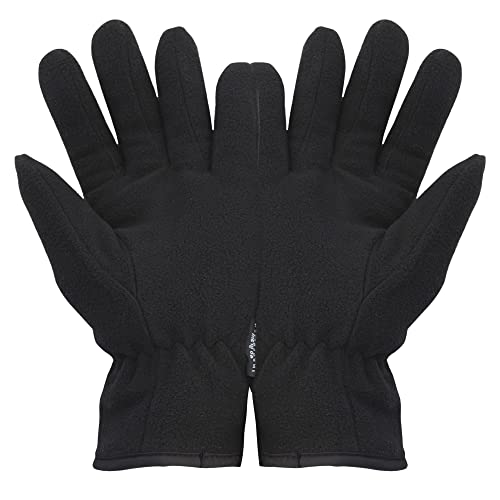 Floso® Mens Winter Thermal Fleece Gloves (3M 40G) (Large) (Black) #TOP1