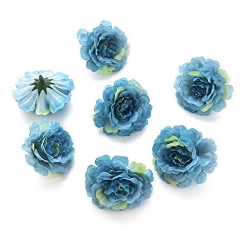 Fake Flower Heads In Bulk Wholesale For Crafts Silk Flowers Peony Roses Artificial Flowers Heads Wedding Home Diy Wreath Handicrafts Cheap Fake Flowers Party Birthday Home Decor 30Pcs 4.5Cm (Colorful) #TOP3