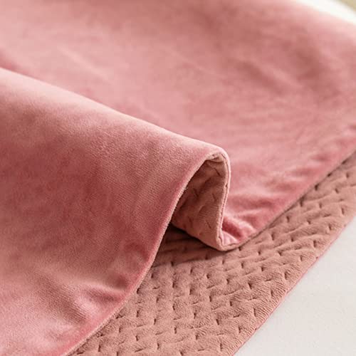 Ttiiloe Pink Geometry Bed Runner Velvet Solid Color Bed Scarf Soft Bedding Cover Bedspread Protection Bed End Towel Throw Decorative For Hotel Bedroom, 45 X 210Cm #TOP4