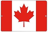Blechschild mit Kanada-Flagge, Wanddekoration, Männerhöhle, Bar, kanadisches Ahornblatt, 20,3 x 30,5 cm