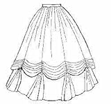 1860's Ball Gown Skirt Pattern