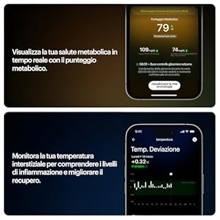 Ultrahuman M1 | Monitoraggio intelligente della glicemia tramite app | Ottimizza la tua dieta | Monitoraggio continuo della glicemia, sensori avanzati Freestyle Libre 2 Plus CGM (1 sensore)