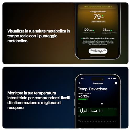 Ultrahuman M1 | Monitoraggio Intelligente Della Glicemia Tramite App | Ottimizza La Tua Dieta | Monitoraggio Continuo Della Glicemia, Sensori Avanzati Freestyle Libre 2 Plus Cgm (4 Sensore) - 4