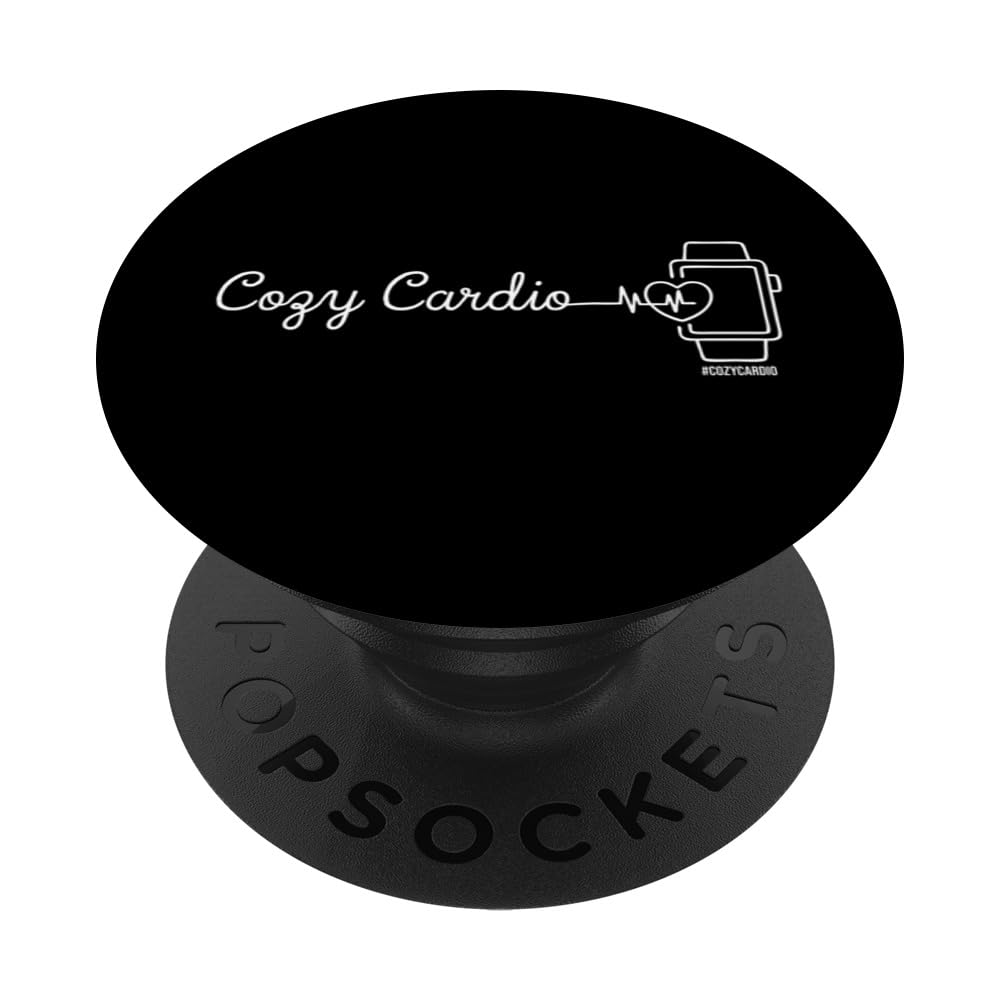 Cozy Cardio Funny Home Workout Walking Pad Heart Rate PopSockets Swappable PopGrip
