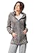 Sublevel Damen Kuschel Fleece-Mantel aus Teddy-Fleece Middle-grey1 M