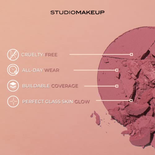 Studiomakeup Soft Blend Cheek Blush Makeup (Plum) – Beauty Blush Powder For Face – Perfect Powder Blush For Glass Skin Glow – Easily Blendable Soft Blush Pink - Suitable For All Skin Types #TOP1