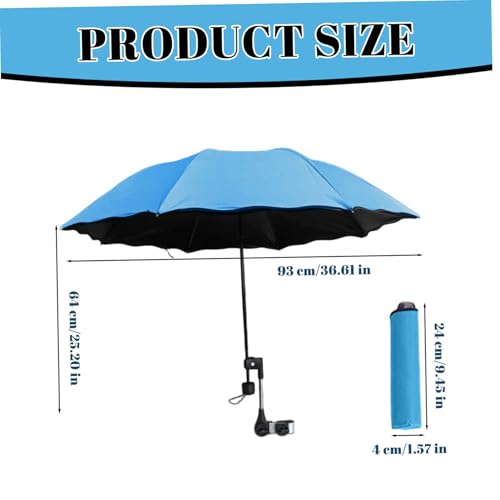 Parapluie de camping portable avec pince de fixation pour fauteuil roulant