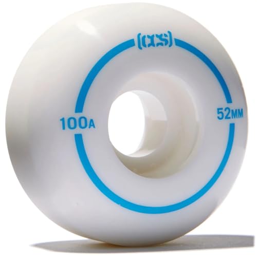 [CCS] Skateboard Wheels - 52mm, 53mm, 54mm, 56mm - 100A (White, 52mm)
