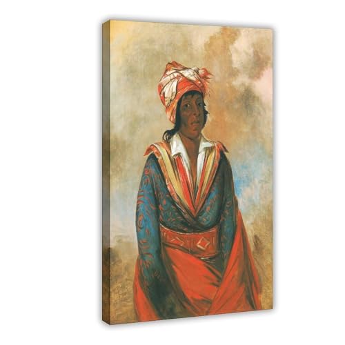 Tableau Choctaw George Catlin pour Décoration Salon Ethique 40x61cm