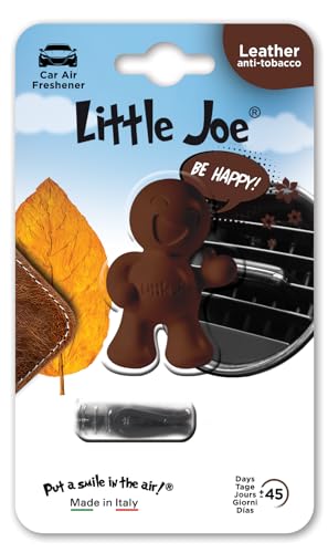 Little Joe OK Mini Blister +/- 45 Days Fresh Fragrance in the Car/Fresh Air in the Car/Perfume Frais Dans la Voiture/Profumo Fresco in Macchina (Brown/Leather)