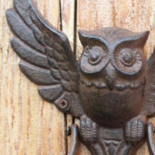 Tsudoku Heurtoir de Porte en Fonte de Hibou, Poignée de Porte Antique, Poignée de Porte de Cour – vue 5