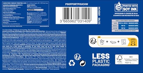 Nacon Pochette de Rangement Officielle PlayStation Portal avec Compartiment intérieur pour l'adaptateur Secteur (Blanc)