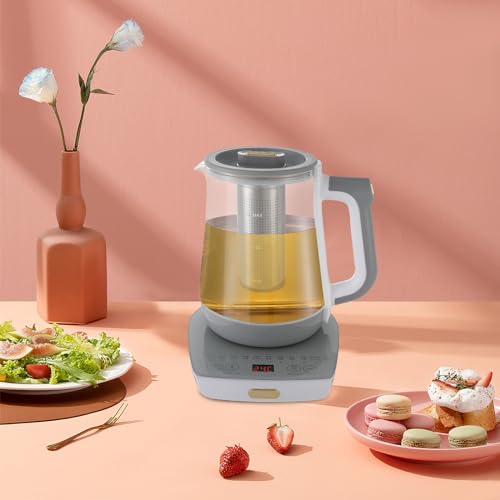 Hervidor eléctrico de vidrio con control digital y filtro de té miniatura 6
