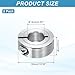 MECCANIXITY 2Pcs Shaft Collar 14mm Bore Single Split 304 Stainless Steel Clamping Shaft Collars for Industrial Automation Conveyor Belt Systems