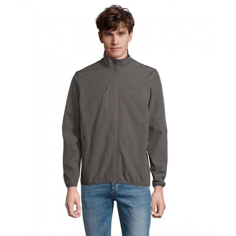 Veste homme zippée softshell SOL'S Falcon gris foncé taille S