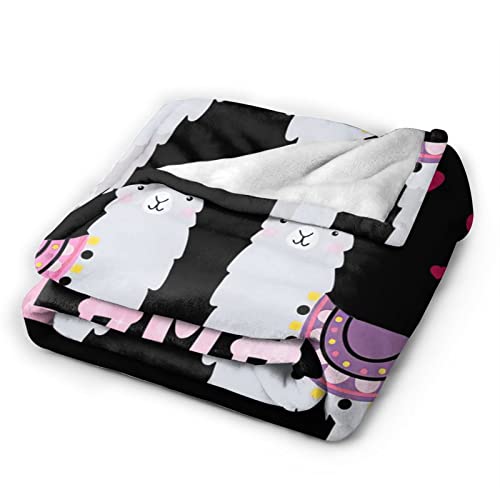 Alpaca Llama Blanket For Girl Women Just A Girl Who Loves Llama Throw Blanket Soft Cozy Warm Fuzzy Fleece Alpaca Bedroom Decor Blanket Gifts For Kids Adults Couch Sofa Bedding 50"X40" #TOP4