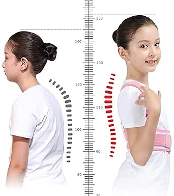 Posture Corrector Adjustable Children Back Support Belt Kids Orthopedic Corset for Kids Spine Back Lumbar Shoulder Braces Health Back Posture (Color : Blue, Size : Medium)
