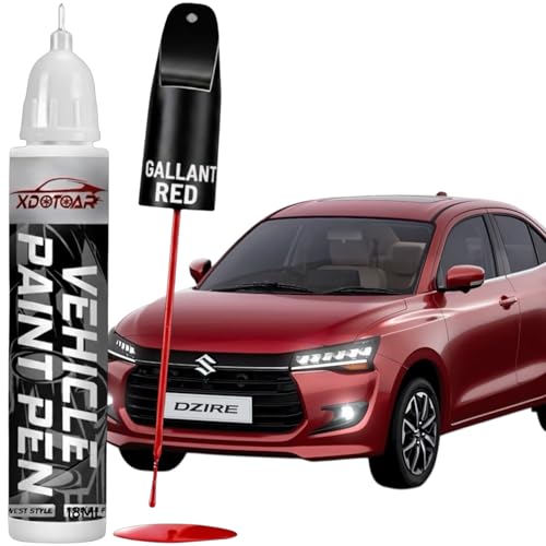 Image of XDOTOAR for Maruti Suzuki Dzire Gallant Red (Z5H) Car Scratch Remover Touch Up Paint Pen | 2-in-1 Automotive Paint Pen for Deep Scratches & Paint Chip Repair | Exact Colour Match | Quick Dry | Rust Protection | 18ml