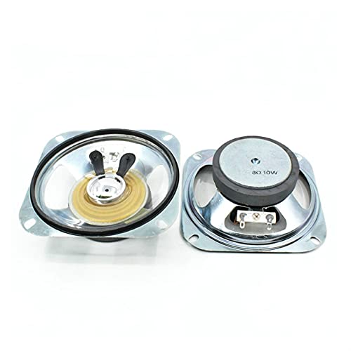 ANCNA Mini Altavoz de música portátil de 4 Pulgadas, 2 uds, 8 Ohm, 10W, Altavoz Cuadrado Transparente, Resistente al Agua, Sistema de Sonido para Exteriores