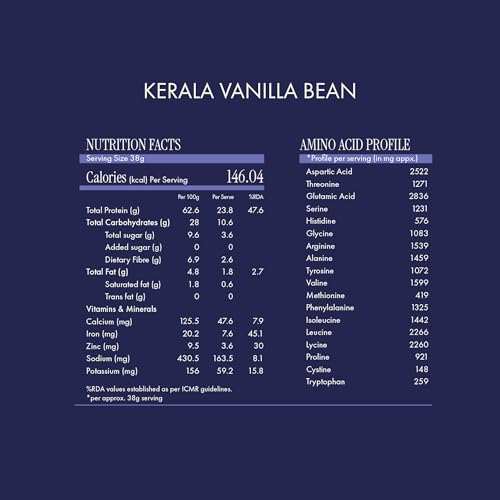 Image of Cosmix Fermented Yeast Protein Powder | 24g Protein | Pure Single-Source Plant Protein | Made In-House | Smooth, Crazy tasty & Gut-Friendly | Kerala Vanilla Bean, 1Kg Pouch